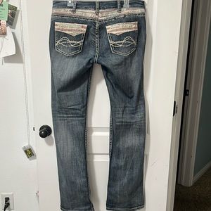 llFlag of the free, Cowgirl tuff bootcut jeans. W 30 L 35